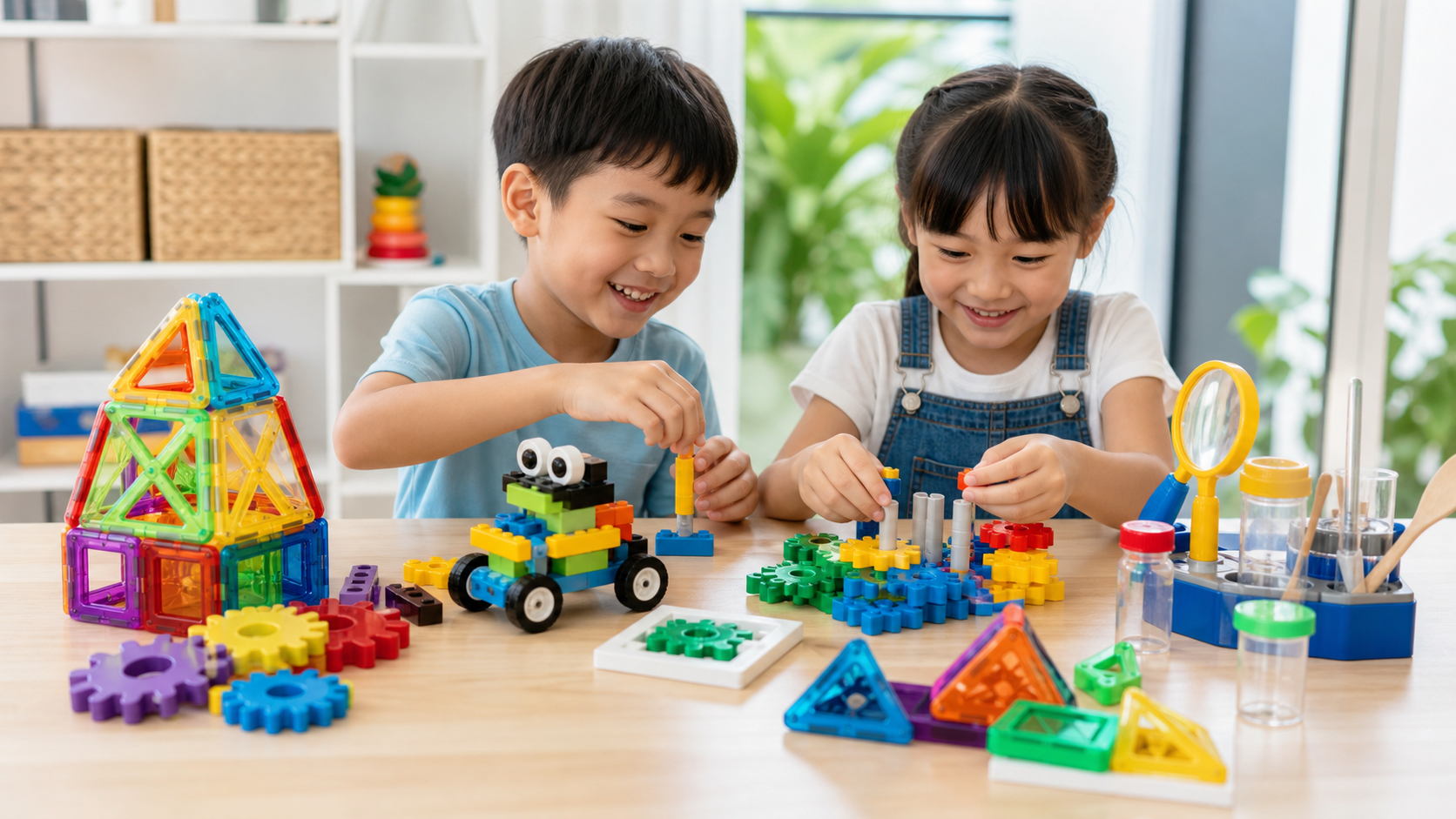 Đồ chơi STEM giúp bé khám phá logic và thử nghiệm sau khi đã quen chơi giáo dục