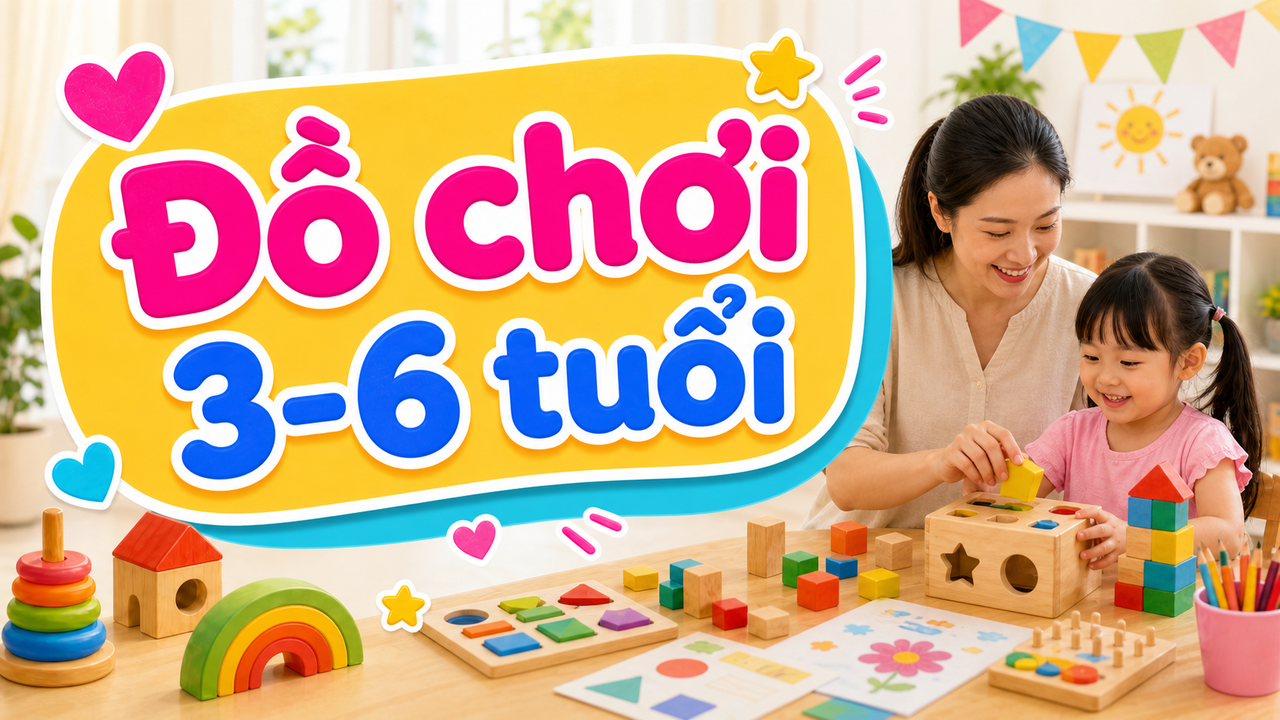 Đồ chơi cho bé 3 tuổi, 4 tuổi, 5 tuổi, 6 tuổi nên chọn gì?