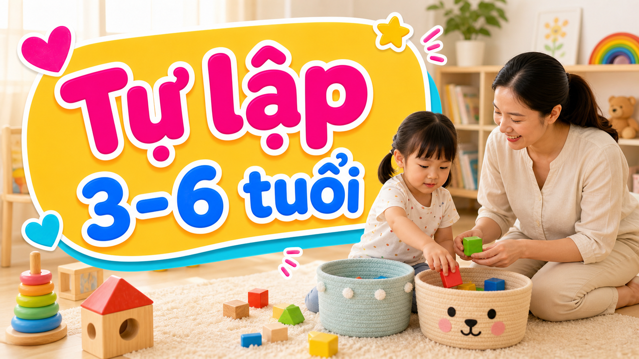 Cách dạy con tự lập từ 3-6 tuổi qua việc chơi hằng ngày