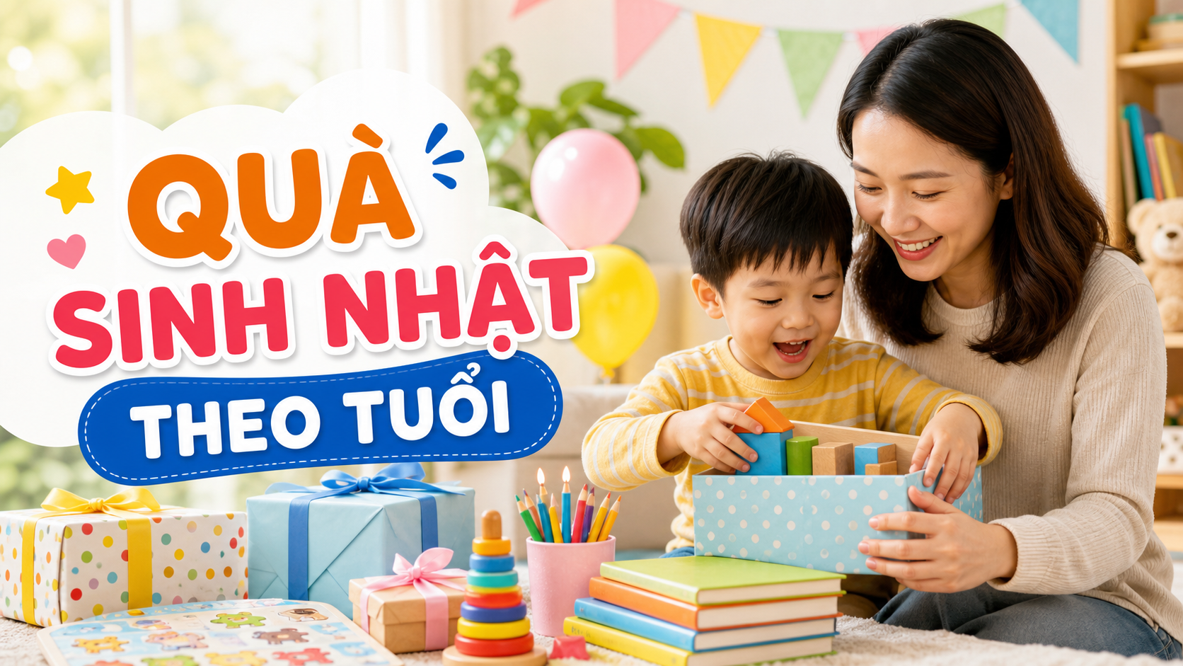 Quà sinh nhật cho bé theo độ tuổi: gợi ý dễ chọn cho cha mẹ