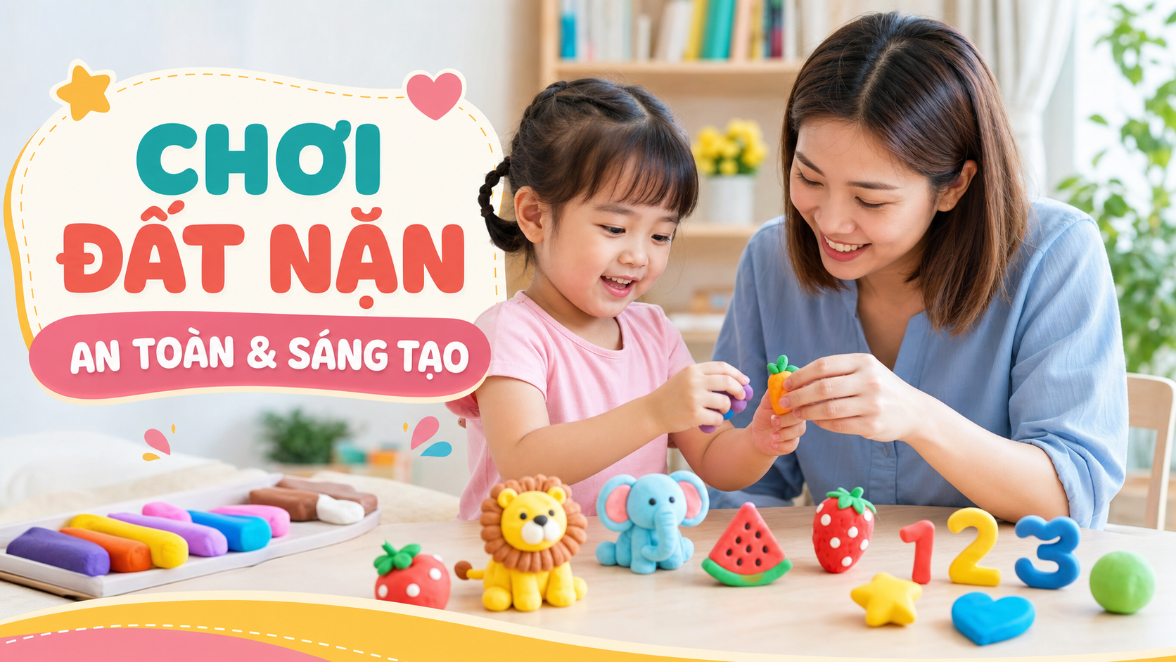 Ý tưởng chơi đất nặn an toàn và sáng tạo cho bé mẫu giáo