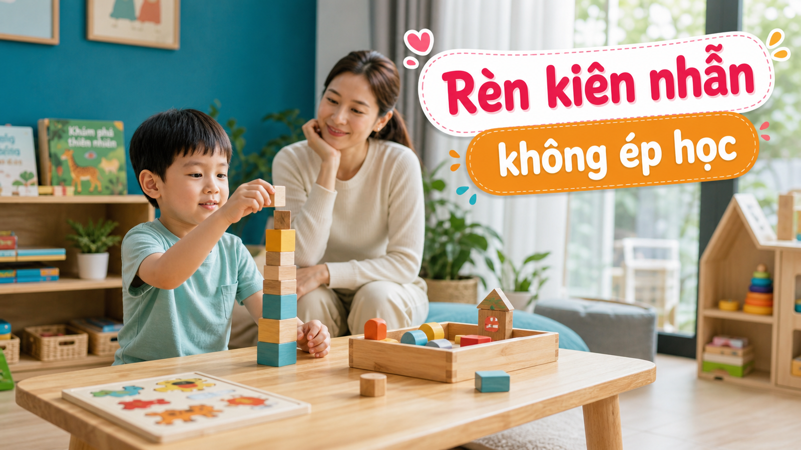 Đồ chơi nào giúp bé rèn kiên nhẫn mà không ép học?