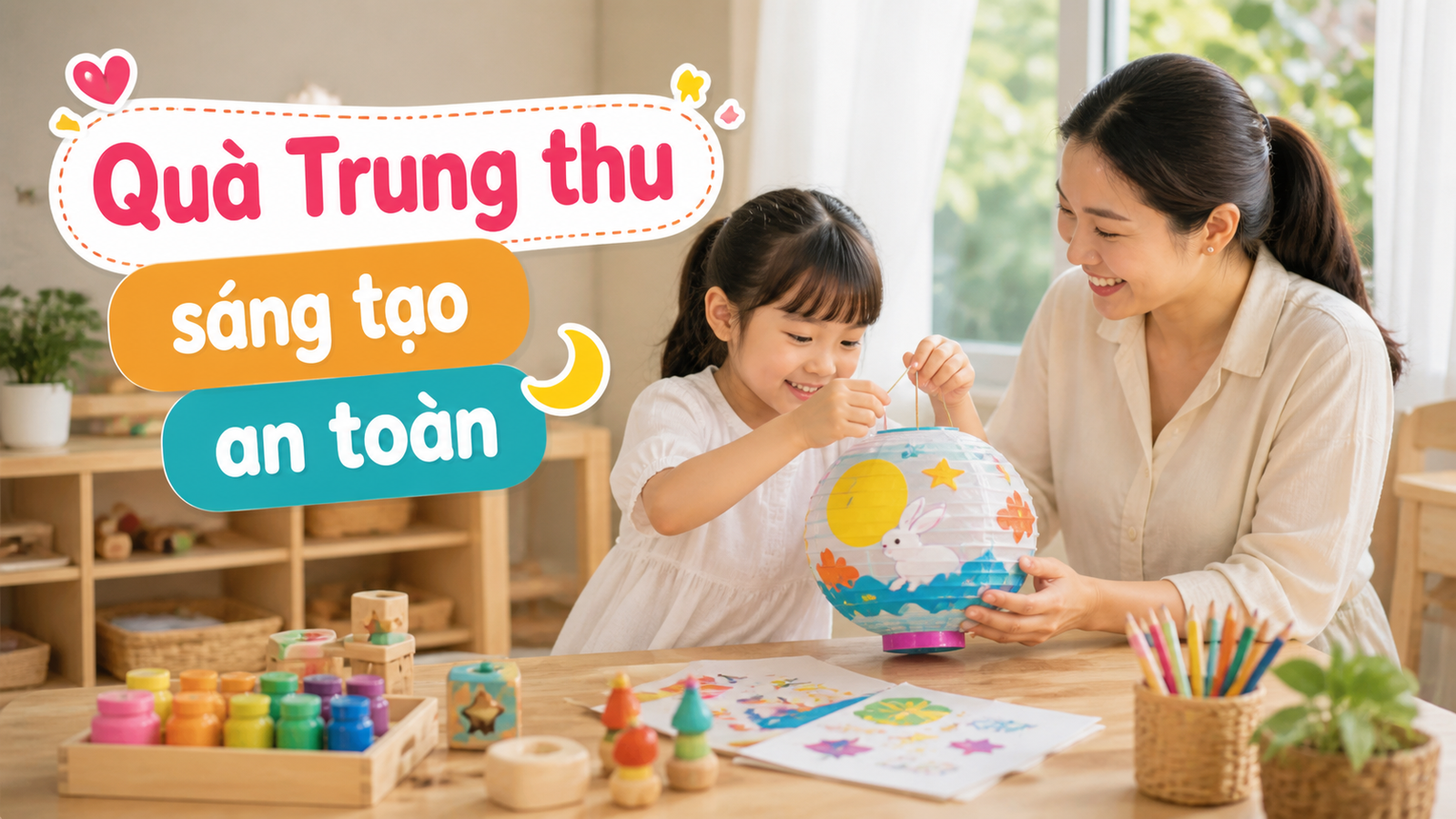 Quà Trung thu cho bé: gợi ý đồ chơi sáng tạo, an toàn và chơi được lâu