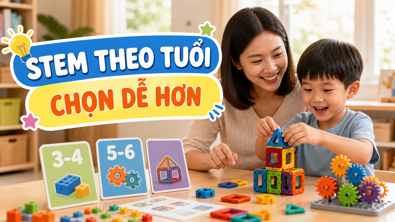 Đồ chơi STEM cho bé: Cách chọn theo từng độ tuổi để vừa chơi vừa học