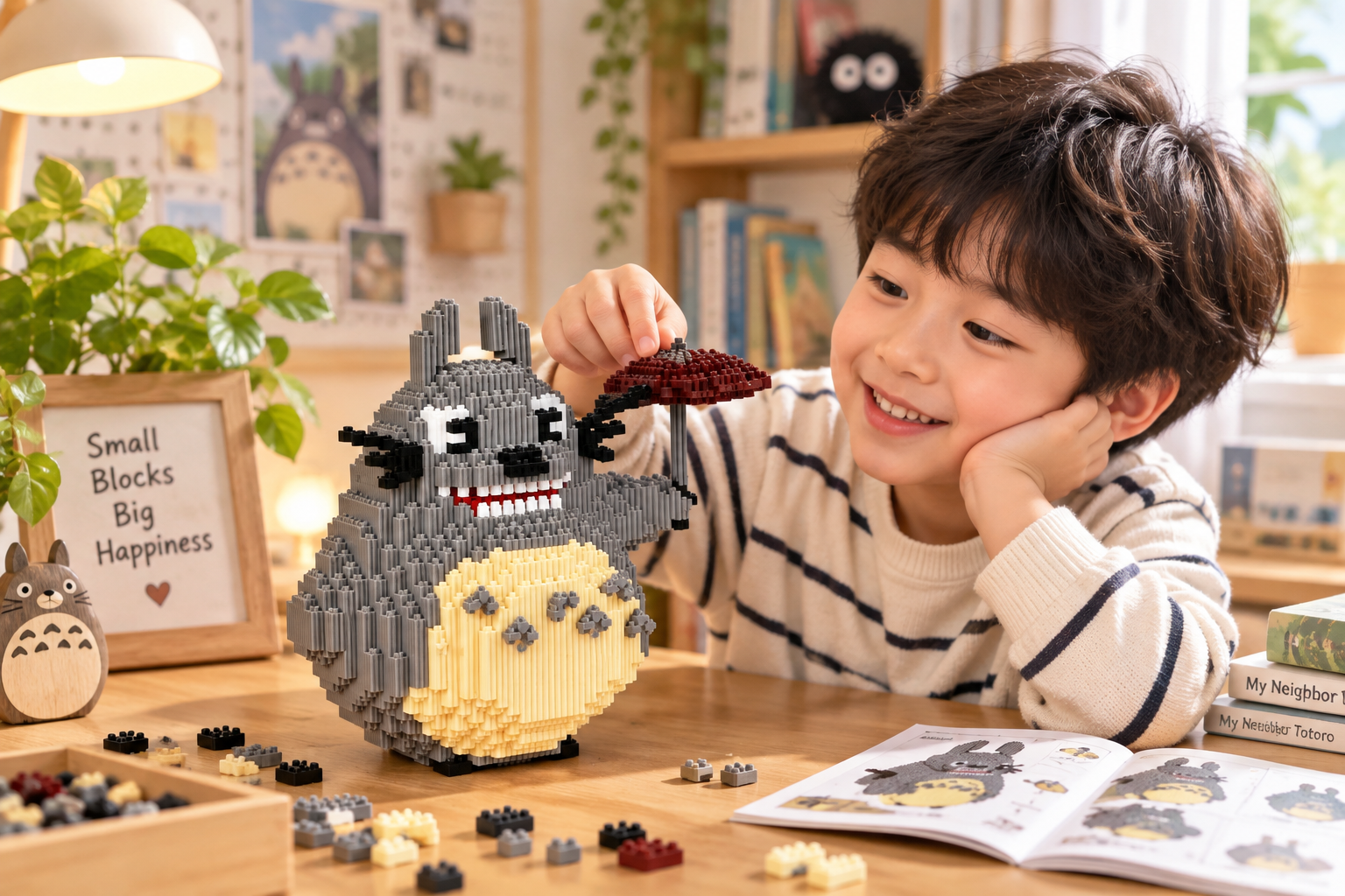 Mô hình lắp ráp Totoro nhân vật hoạt hình giá rẻ Aquakids - Ảnh lifestyle / cách chơi