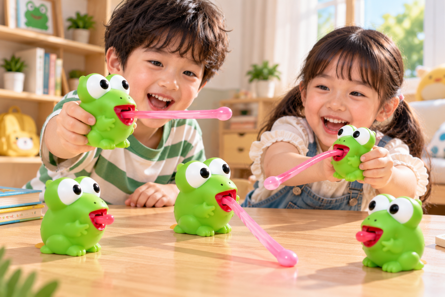 Đồ chơi bóp hình con ếch có âm thanh vô tri giải nén ếch và khủng long xanh sáng tạo ngộ nghĩnh Aquakids - Ảnh lifestyle / cách chơi