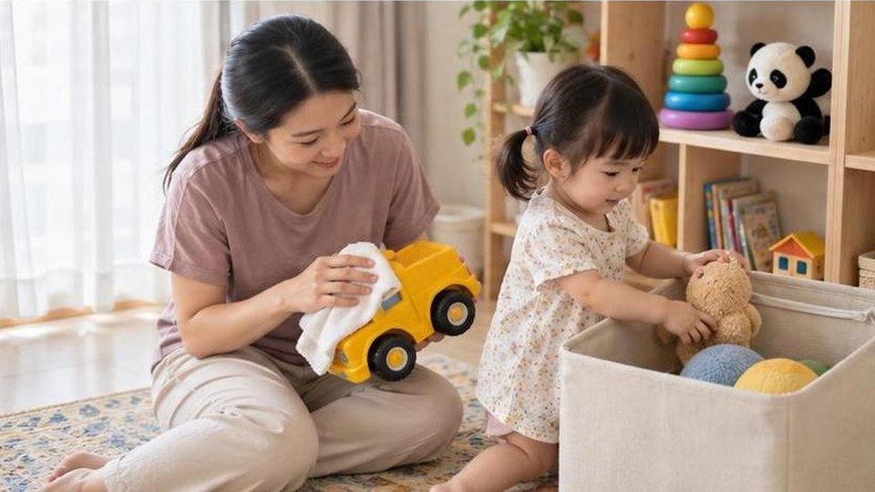 Minh họa riêng cho bài Gara xe đồ chơi cho bé: chơi đường dốc, bãi đỗ và kể chuyện giao thông - cảnh chơi 1, không có chữ trên ảnh