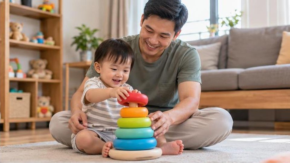 Minh họa riêng cho bài Bộ bác sĩ đồ chơi cho bé: chơi khám bệnh giả vờ sao cho an toàn? - cảnh chơi 3, không có chữ trên ảnh