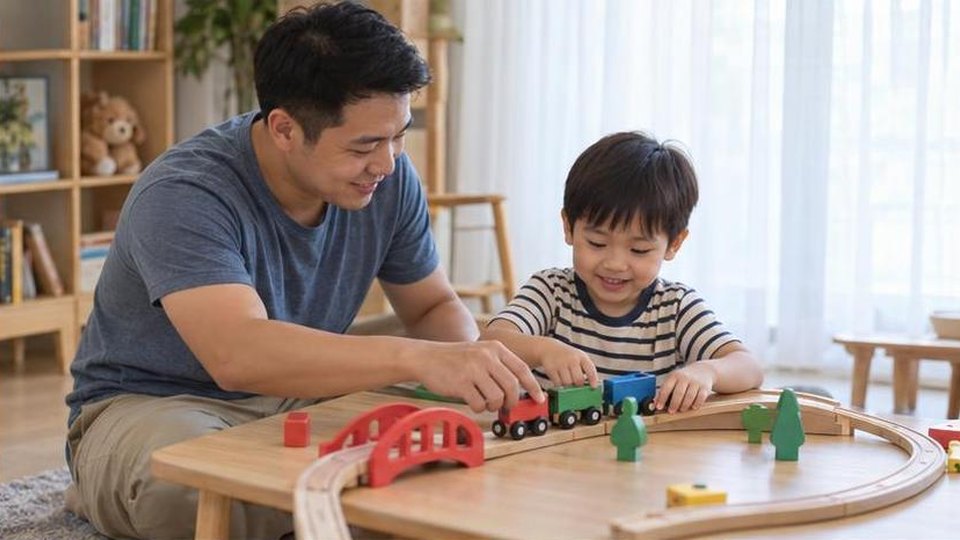 Bé thực hành chơi nước an toàn cho bé 2-3 tuổi với đồ chơi an toàn và người lớn quan sát