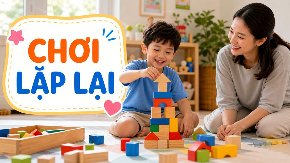 Minh họa cách chơi trò chơi nghe âm thanh đoán đồ vật cho bé cùng bé độ tuổi của bé không dùng chữ trên ảnh