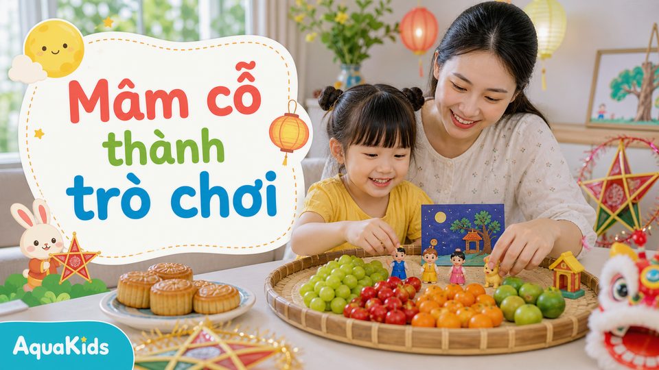 Minh họa cách chơi đồ chơi giáo dục mầm non cùng bé độ tuổi của bé không dùng chữ trên ảnh