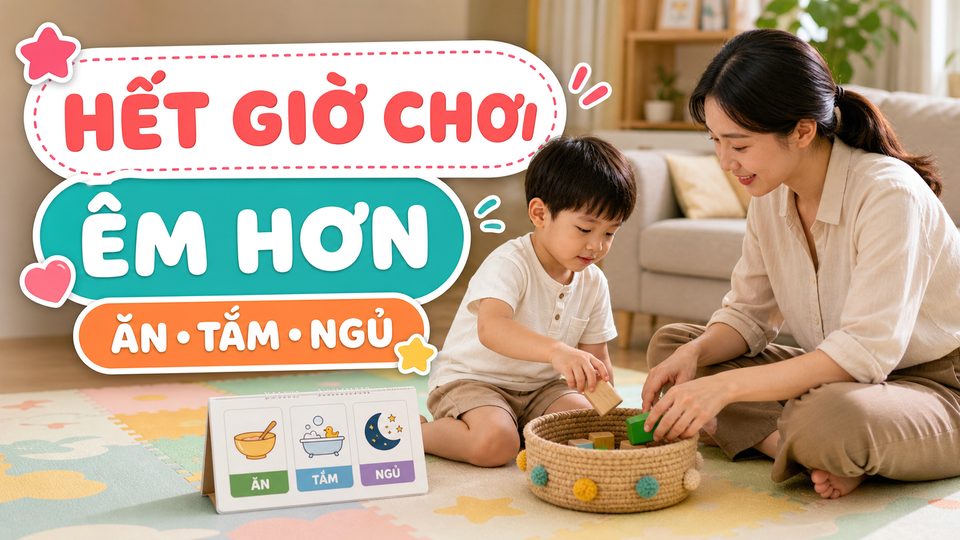 Minh họa cách chơi trò chơi quan sát cho bé cùng bé độ tuổi của bé không dùng chữ trên ảnh