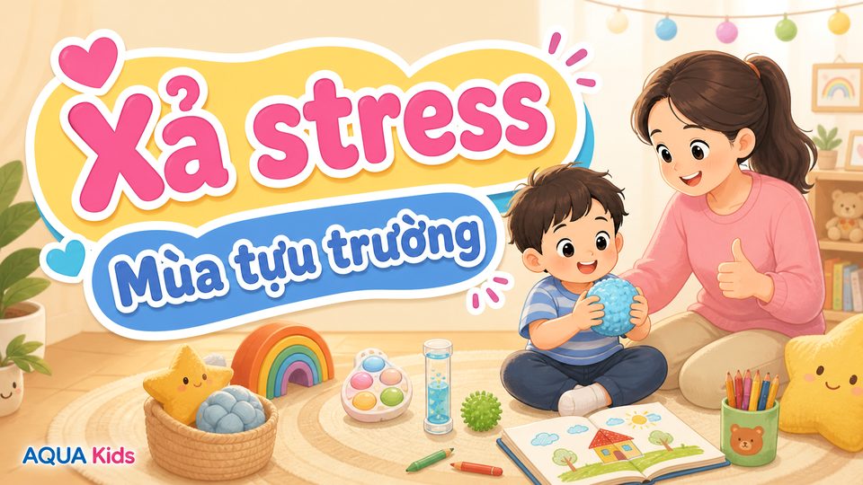 Minh họa cách chơi đồ chơi cảm giác cho bé cùng bé độ tuổi của bé không dùng chữ trên ảnh