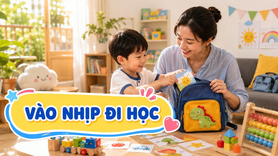 Minh họa cách chơi đồ chơi vận động trong nhà cho bé cùng bé độ tuổi của bé không dùng chữ trên ảnh
