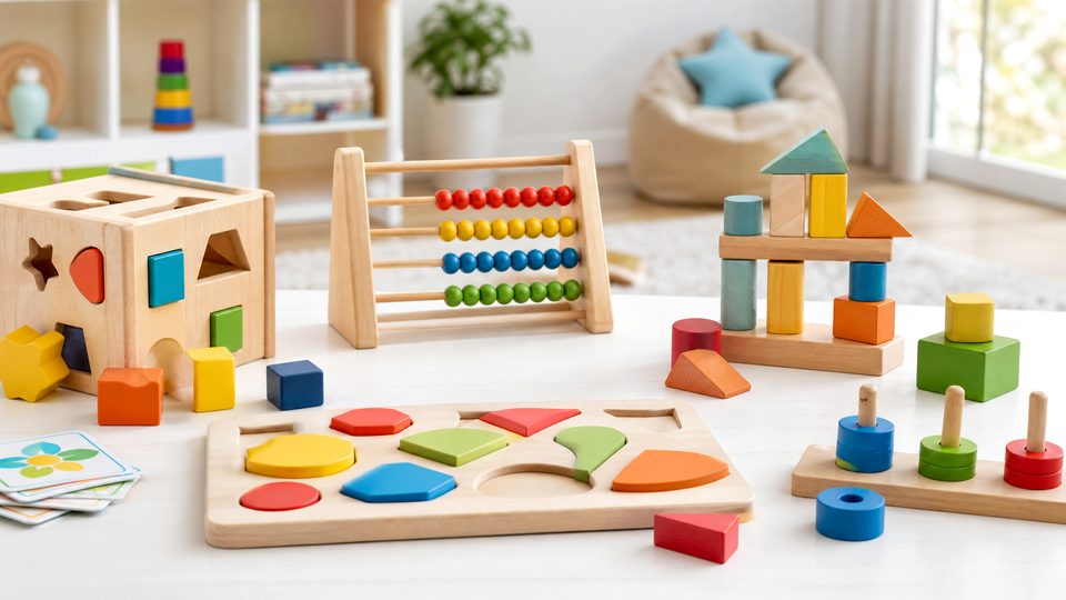 Minh họa cách chơi đồ chơi kỹ sư cho bé 6-9 tuổi cùng bé độ tuổi của bé không dùng chữ trên ảnh