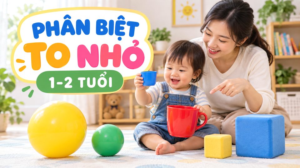Minh họa cách chơi quà trung thu cho bé cùng bé độ tuổi của bé không dùng chữ trên ảnh