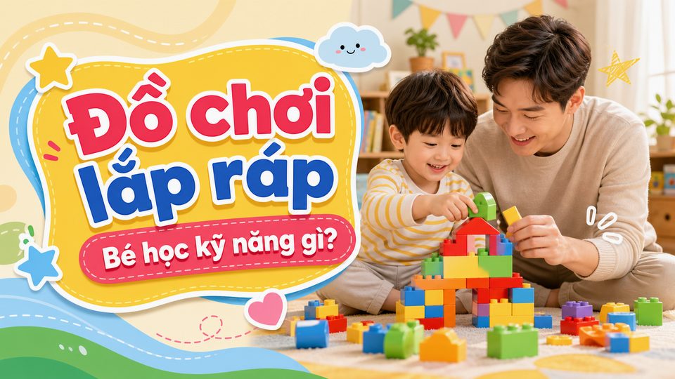 Phụ huynh chuẩn bị hoạt động bé thích tháo lắp đồ vật cho bé độ tuổi của bé trong góc chơi an toàn