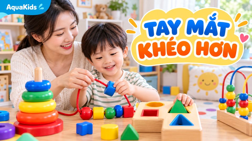 Minh họa cách chơi bé thích tháo lắp đồ vật cùng bé độ tuổi của bé không dùng chữ trên ảnh