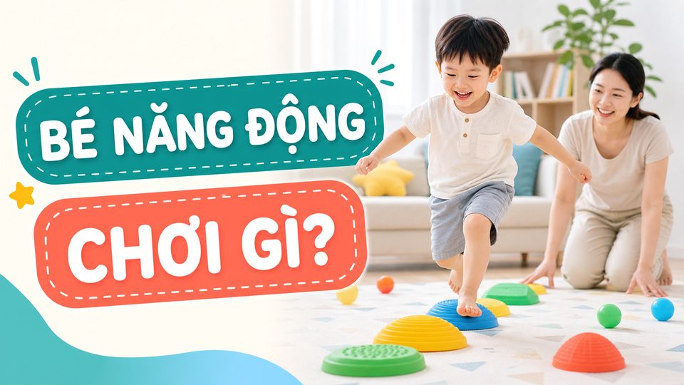 Minh họa cách chơi trò chơi phát triển ngôn ngữ cho bé và giúp bé nói câu dài hơn cùng bé độ tuổi của bé không dùng chữ trên ảnh