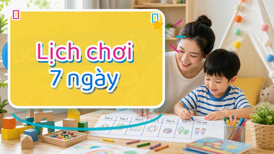 Minh họa cách chơi đồ chơi lắp ráp giúp bé phát triển kỹ năng gì? cùng bé độ tuổi của bé không dùng chữ trên ảnh