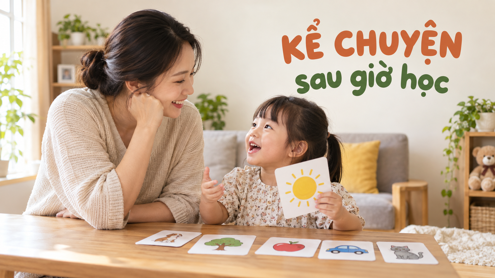 Thẻ kể lại một ngày cho bé 3-5 tuổi: giúp con nói rõ hơn sau giờ học