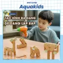 Bộ dụng cụ đồ chơi lắp ghép kỹ sư bằng gỗ cho bé DIY cao cấp 143 và 158 chi tiết AquaKids