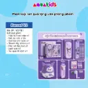 Set văn phòng phẩm hoạt hình nhân vật my Melody Kuromi Capybara cho bé tiểu học AquaKids