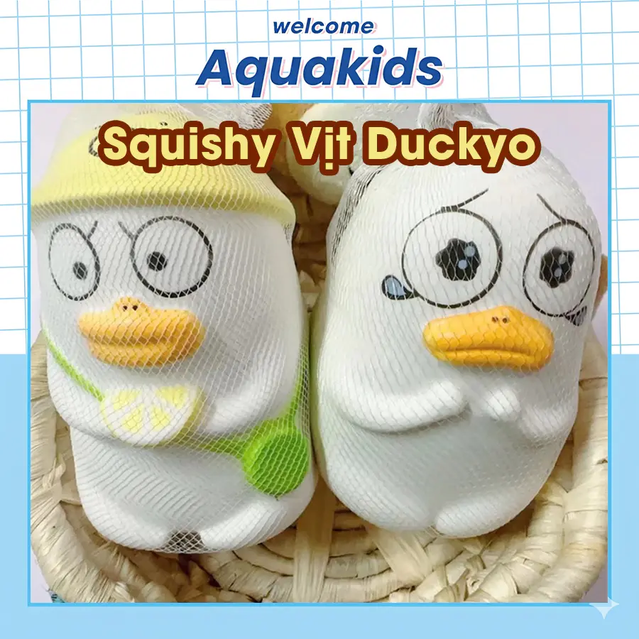 Đồ chơi Squishy Vịt Ducky bóp xả stress siêu mềm cute đáng yêu Aquakids