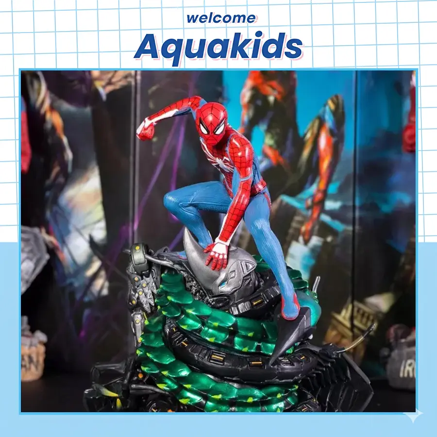 Mô hình spiderman người nhện PS4 24cm decor siêu nhân siêu anh hùng avenger cao cấp homecomeing giá rẻ Aquakids