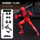 Mô hình dummy 13 robot figure kit khớp cử động linh hoạt kèm phụ kiện 4 vũ khí và 6 bàn tay Aquakids