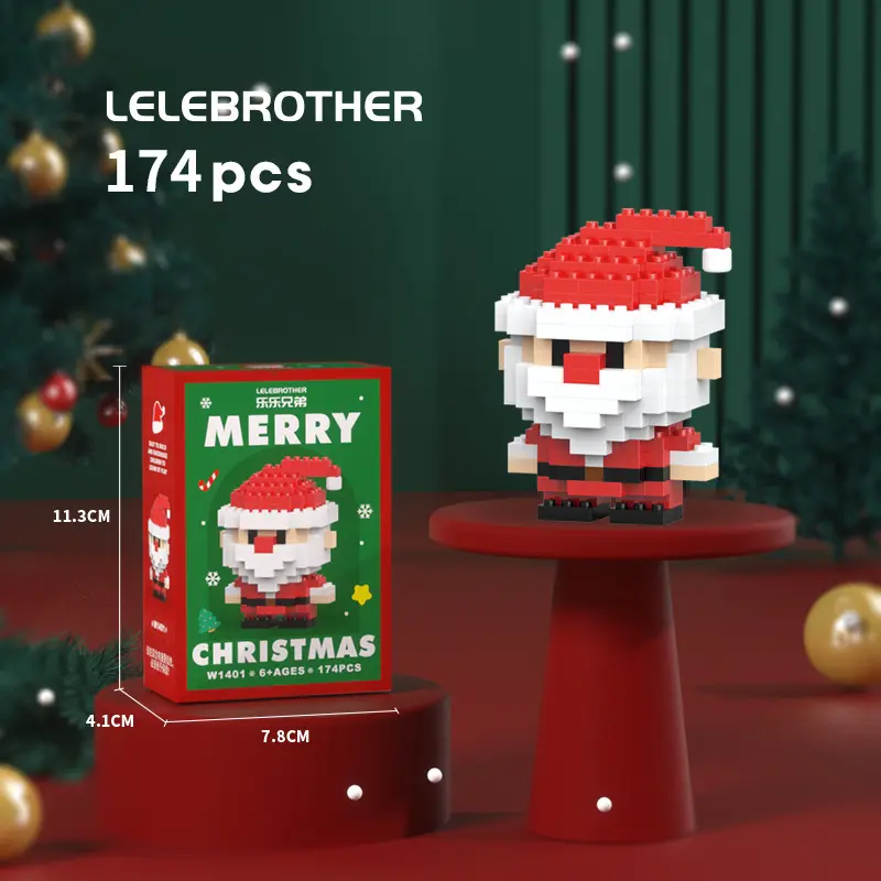 Mô hình Lắp Ráp Noel chủ đề giáng sinh dễ thương Christmas Ông Già Noel Cây Thông Người Tuyết Aquakids