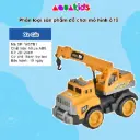 Ô tô xe ben chở cát cần cẩu trộn bê tông cỡ lớn đồ chơi trẻ em làm quà tặng cho bé Aquakids