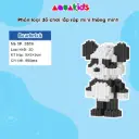 Mô hình lắp ráp bearbrick mini xếp hình ghép hình nhân vật anime 3d nhỏ giá rẻ cho bé trai Aquakids