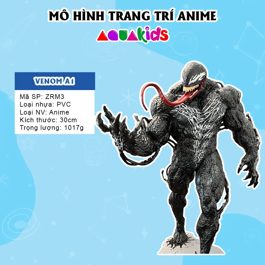 Đồ chơi mô hình venom đen canage marvel spiderman người nhện figure tĩnh decor to cao 13-20cm