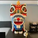 Lắp ráp mô hình doremon Mon thần tài cỡ lớn 28cm 40cm xếp hình Đồ chơi lắp ráp mô hình nano yêu thích của bé AquaKids