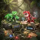 Mô hình lắp ráp khủng long bạo chúa jurassic park dạ quang 3D cho bé