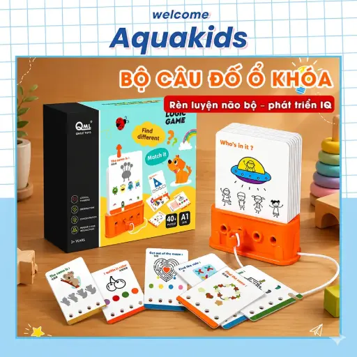 Đồ chơi giáo dục ổ khóa logic thông minh rèn luyện trí tuệ tư duy logic cho bé từ 3-5 tuổi AquaKids