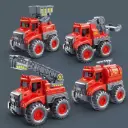 Đồ chơi mô hình xe ô tô công trình xe cứu hoả mini chạy có bánh đà quà tặng cho bé trai Aquakids