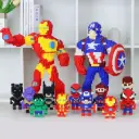 Đồ chơi lắp ráp nhân vật Siêu Anh Hùng Marvel ,Captain America,Spiderman,Ironman cỡ lớn bự 3D AquaKids