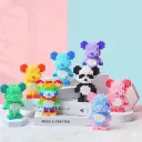 Mô hình lắp ráp bearbrick mini xếp hình ghép hình nhân vật anime 3d nhỏ giá rẻ cho bé trai Aquakids